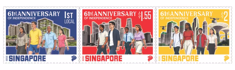 61st Anniversary of Singapore's Independence Stamps